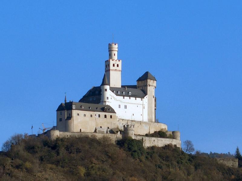 La forteresse de Marksburg, Rhénanie en Allemagne